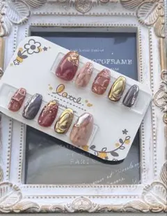 現品ネイル ネイルチップ ジェルネイル ニュアンスネイル マーブル ミラーネイル