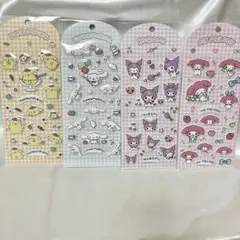 【サンリオ】3Dシール✨マイメロ✨クロミ✨シナモ✨プリン4枚セット！！