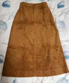UNIQLO コーデュロイ ロングスカート ブラウン 61cm