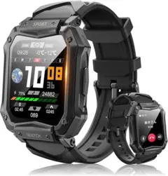 スマートウォッチ 軍用規格準拠 耐衝撃モデル 2026年最新1.65インチ大画面
