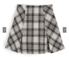 インパン裏地付きツイードチェックミニスカート[tu891]