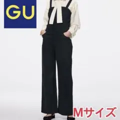GU ベアトップサロペットパンツ ブラック 黒 Mサイズ ジーンズ デニムのサムネイル