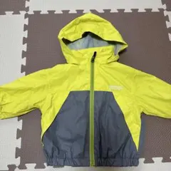ブリーズ⭐︎イエロー グレー フード付きアウター⭐︎サイズ90⭐︎ウィンドブレーカー