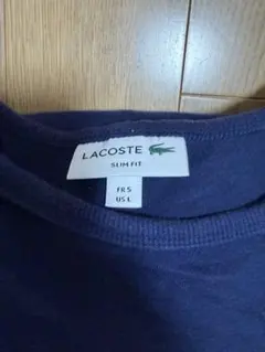 美品LACOSTE スリムフィット Tシャツ US L ネイビー