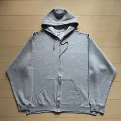 90s 00s fruit of the room ジップパーカー 無地 グレー