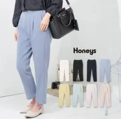 Honeys 美脚テーパードパンツ ブラック L