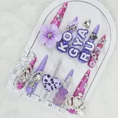 ネイルチップ スーパーロング ポイント KOGYARU 平成 Y2K ギャル