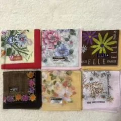 ブランド 花柄 ハンカチセット KENZO ELLE LANCEL 他