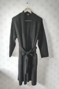 ☆ユニクロ スフレヤーンベルテッドロングニットコート ベルト付 М☆