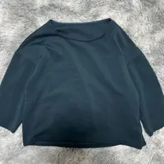 INEDイネド ラウンドネック Tシャツ ブラウス グリーン シンプル