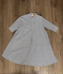 UNIQLO ストライプ 長袖シャツワンピース Sサイズ