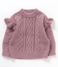 ハート柄ニットトップス　アプレレクール