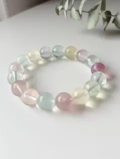 ふんわりとした輝き☆ キャンディカラー フローライト ブレスレット