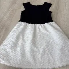 agnis b. ノースリーブワンピース 黒と白　110