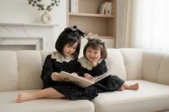 新品タグ付きブラックドット柄ワンピース 2セット size120 size100