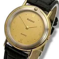 稼働 美品 RADO ラドー 腕時計 メンズ ラウンド クォーツ ゴールドのサムネイル