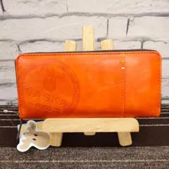 ★新品★ VASKA by moz カリオン ラウンドファスナー長財布 オレンジ