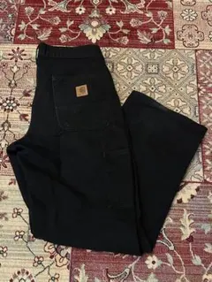 コ*読様 Carhartt ペインターパンツ W46 L29 ブラック 無地 古 - メルカリ