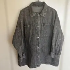 グレー デニムシャツ Mサイズ 長袖
