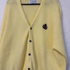 IZOD イエロー Vネックカーディガン ラコステ