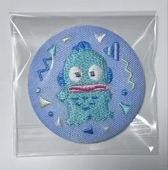 サンリオ　刺繍缶バッジ　ハンギョドン