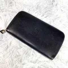 HIROFU ヒロフ　長財布　ラウンドジップ　レザー　ブラックのサムネイル