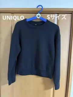 UNIQLO トレーナー　レディース　ブラック クルーネック Sサイズ