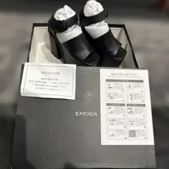 新品未使用 EMODA 厚底サンダル ブラック Sサイズ 箱付きのサムネイル