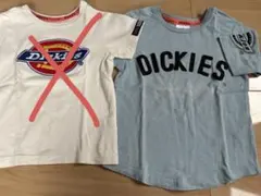 Dickies Tシャツ 110cm 右デニム風ライトブルーのみのサムネイル