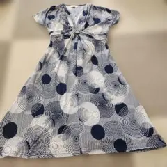 FIFILLES Paris 幾何学模様 ひざ丈ワンピース