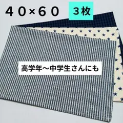【３枚】40×60ランチョンマット◆ストライプ・パズル等◆ランチマット40×60