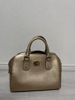 ゴールド ハンドバッグ 合成皮革