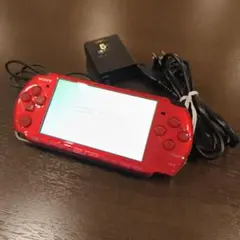 SONY PSP3000本体 レッド ACアダプター付 動作確認済み