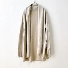 ザラ　ZARA ロングニットカーディガン　ベージュ　ボタンなし 羽織り