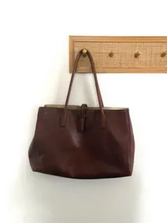 ダークブラウン レザー トートバック
