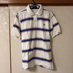 FRED PERRY ポロシャツ ホワイト ボーダー Mのサムネイル