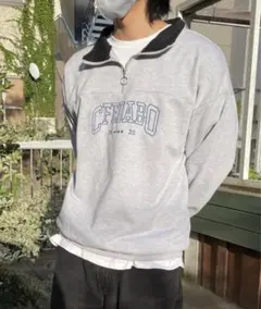 MGV カレッジロゴハーフジップスウェット