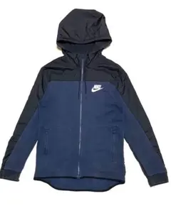 大きめ NIKE ナイキ 紺タグ ジップ フーディー パーカー
