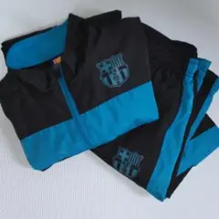 FC BARCELONA ジャージセット ブラック/ターコイズ (子供/160)