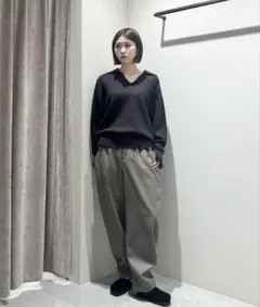 ロエフLOEFFダメージ スキッパー ニット新品ドゥロワー｜ロエフLOEFF