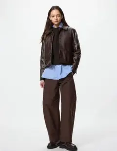 UNIQLO　ジャージーバレルレッグパンツ　L