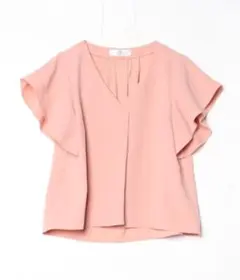 Spick&Span Noble フレア袖　Vネック ブラウス ピンクのサムネイル