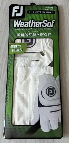 FootJoy WeatherSof ゴルフグローブ サイズ26センチ　白
