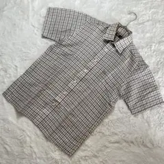【M】ダックス ☆ DAKS チェック柄 半袖シャツ 極美品
