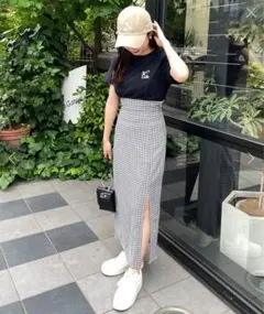 NICE CLAUP しぼしぼスリットスカート