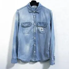 美品！希少！STONE ISLAND シャンブレー デニム シャツ Lサイズ