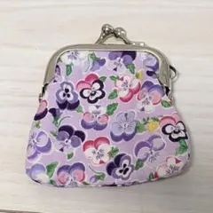 紫パンジーのミニがま口のサムネイル