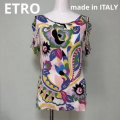 ETRO エトロ　イタリア製　ペイズリー柄 花柄　半袖 プリントTシャツのサムネイル