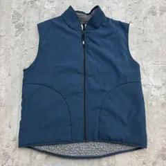 Helly Hansen　ボアベスト　XL　ブルー　ネイビー　無地　古着