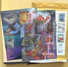 ディズニー　シークレットクリアファイル　ポカホンタス　ロビンフット　セット